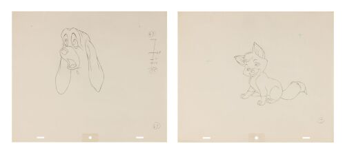 166. Young Tod and Copper Pair of Original Production Drawings ### FOX AND THE HOUND, THE (1981)