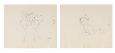 167. Pair of Young and Older Todd Original Production Drawings ### FOX AND THE HOUND, THE (1981)