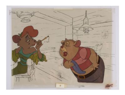 168. Miss Kitty Original Production Cel on Studio Line Art Background ### GREAT MOUSE DETECTIVE, THE (1986)