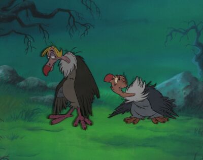 Lot # 172. Flaps and Buzzie Original Production Cel on Printed Presentation Background ### JUNGLE BOOK, THE (1967)