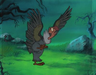 Lot # 173. Buzzie Original Production Cel on Printed Presentation Background ### JUNGLE BOOK, THE (1967)