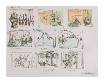 191. Lock, Shock and Barrel; Mr Sandy Claws Storyboard Drawing from the "Making Christmas" Sequence Signed by J. Klubien ### NIGHTMARE BEFORE CHRISTMAS, THE (1993)