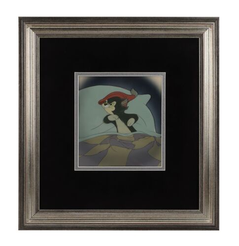 199. Framed Figaro Tries to Sleep Original Production Cel and Overlay on Courvoisier Background ### PINOCCHIO (1940)
