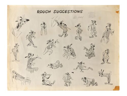 Lot # 239. Goofy Oversize Photostat 1950s Model sheet ### WALT DISNEY ANIMATION STUDIOS