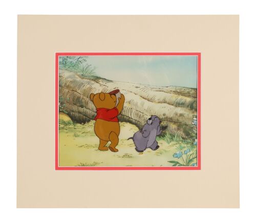 252. Winnie the Pooh and Gopher Original Production Cels on Disney Art Corner Printed Lithographic Background Matted ### WINNIE THE POOH AND THE HONEY TREE (1966)