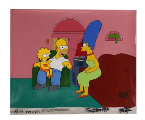 273. Lisa, Homer and Marge Original Production Cels on Key Master Production Background from "Colonel Homer" ### SIMPSONS, THE (TV SERIES, 1989-PRESENT)