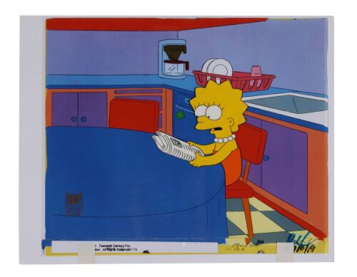 279. Lisa Simpson Original Production Cel from "The Old Man and the Lisa" on Studio Printed Lithographic Background ### SIMPSONS, THE (TV SERIES, 1989-PRESENT)