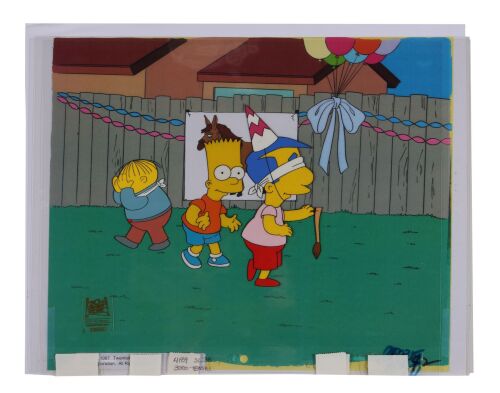 280. Ralph Wiggum, Bart and Milhouse Original Production Cels from "Grade School Confidential" on Studio Printed Lithographic Background ### SIMPSONS, THE (TV SERIES, 1989-PRESENT)