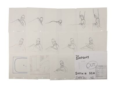 295. Homer and Marge collection of Original Production Drawings, Camera Layout Drawings and Studio Folders ### SIMPSONS, THE (TV SERIES, 1989-PRESENT)