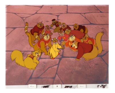 319. Warren T. Cat, The Mott Street Maulers and Fievel Mousekewitz Original Production Cel on Printed Presentation Background ### AN AMERICAN TAIL (1986)