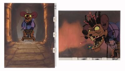323. The Giant Mouse of Minsk a Pair of Original Production Cel Setups on Printed Presentation Backgrounds ### AN AMERICAN TAIL (1986)