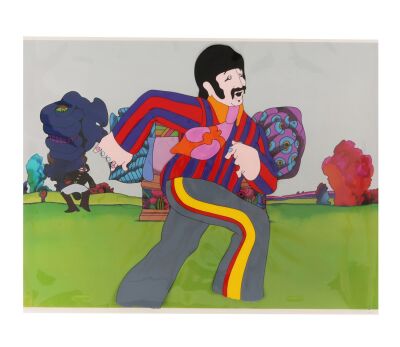 327. Ringo Original Production Cel on Fine Art Print Background ### YELLOW SUBMARINE (1968)
