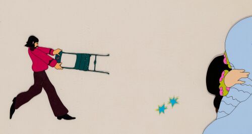 328. George Harrison, John Lennon Original Production Cel ### YELLOW SUBMARINE (1968)