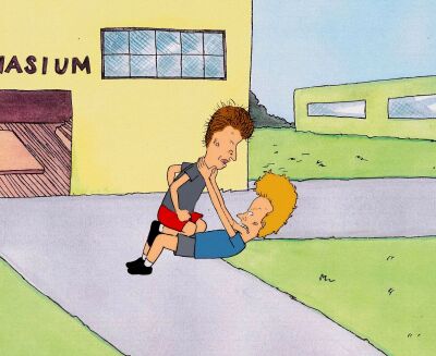 338. Beavis and Butthead Original Production Cel on Printed Presentation Background ### BEAVIS AND BUTT-HEAD (TV SERIES, 1993-PRESENT)