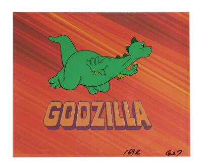356. Godzooky Original Production Cel on Printed Presentation Background ### GODZILLA (TV SERIES, 1978-1979)