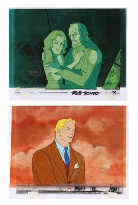 375. Set of Two Original Production Cels Featuring Dale Arden, Hans Zarkov and Flash Gordon on Printed Presentation Backgrounds ### FLASH GORDON: THE GREATEST ADVENTURE OF ALL (1982)