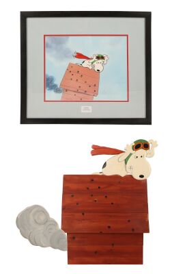 377. Losing Altitude Hand-Painted Limited Edition No. 292/500 Signed by Bill Melendez and Matching 1 of 1 Intarsia Wood Sculpture ### PEANUTS (1950-2000)