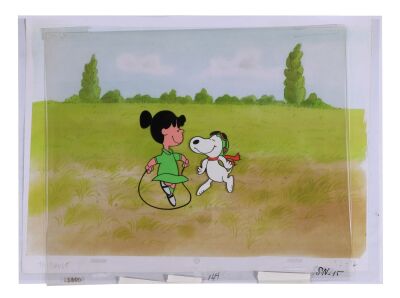 379. Snoopy, Violet Original Production Cels on Printed Presentation Background Signed by Bill Melendez ### PEANUTS (TV SERIES, 1965-2006)