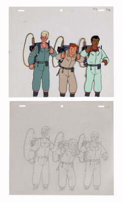384. Egon Spengler, Peter Venkman, and Winston Zeddemore Original Production Cel and Matching Drawing ### REAL GHOSTBUSTERS, THE (TV SERIES, 1986-1991)