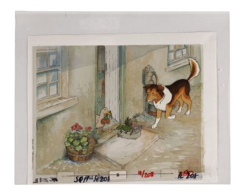424. Jemima Puddleduck and Kep Original Production Cels on Key Master Production Background from "The Tale of Tom Kitten and Jemima Puddle-Duck" Signed by Rosalind Henderson '92 ### WORLD OF PETER RABBIT AND FRIENDS, THE (1992)