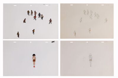 426. Kaori Original Production Cel and Matching Douga, and Crowd Original Production Cel with Matching Douga ### AKIRA (1988)