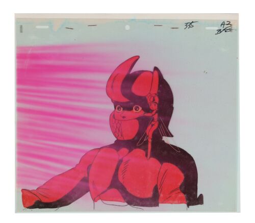429. Shion Zaba and Cham Fau Original Production Cel on Printed Presentation Background ### AURA BATTLER DUNBINE (TV SERIES, 1983-1984)
