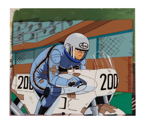 431. Hyoo Hino Original Production Cel on Hand-Painted Key Master Production Background ### BOMBING CIRCUIT ROMANCE TWIN (1989)