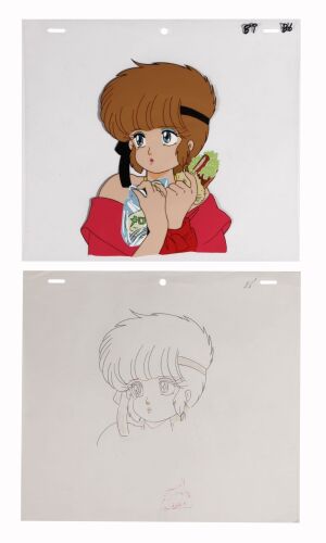 471. Hikaru Hiyama Original Production Cel and Matching Douga ### KIMAGURE ORANGE ROAD (TV SERIES, 1985-1988)