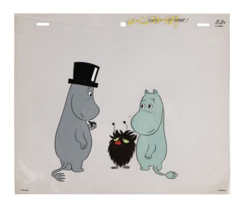 482. Moomintroll, Moominpapa, and Stinky Original Production Cel ### NEW MOOMIN (TV SERIES, 1969-1972)
