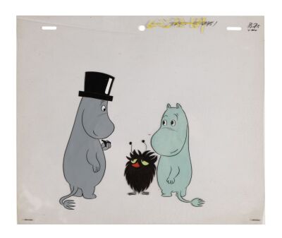 482. Moomintroll, Moominpapa, and Stinky Original Production Cel ### NEW MOOMIN (TV SERIES, 1969-1972)