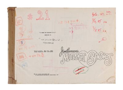 483. "I Want My Muppet TV" Complete Photostat Storyboards with Handwritten Edits ### MUPPET BABIES, THE (TV SERIES, 1984-1991)