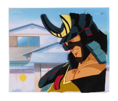 489. Date Omito Original Production Cel on Printed Presentation Background ### SAKIGAKE!! OTOKOJUKU (TV SERIES, 1988)