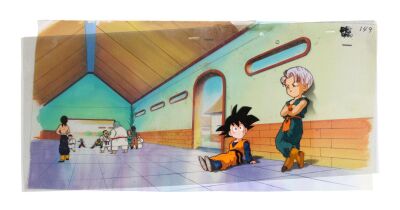 509. Goten and Trunks Original Production Pan Cel from "The World Tournament" on Hand-Painted Key Master Background ### DRAGON BALL Z (TV SERIES, 1989-1996)