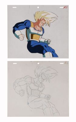 520. Super Saiyan Goku Original Production Cel and Matching Douga Drawing from "What is the Tournament?" ### DRAGON BALL Z (TV SERIES, 1989-1996)