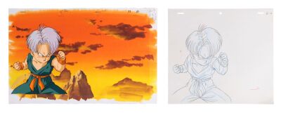 530. Trunks Original Production Cel on Hand-Painted Master Background with Matching Douga ### DRAGON BALL Z (TV SERIES, 1989-1996)