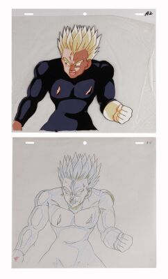 533. Super Saiyan 2 Gohan Original Production Cel with Matching Douga Drawing from "The Losses Begin" ### DRAGON BALL Z (TV SERIES, 1989-1996)