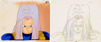536. Future Trunks Original Production Cel on Original Production Background with Matching Douga from "The Unstoppable Gohan" ### DRAGON BALL Z (TV SERIES, 1989-1996)