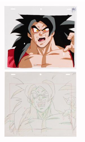 557. Super Saiyan 4 Goku Original Production Cel with Matching Douga Drawing from "Super Saiyan 4 Vegeta" ### DRAGON BALL GT (TV SERIES, 1996-1997)