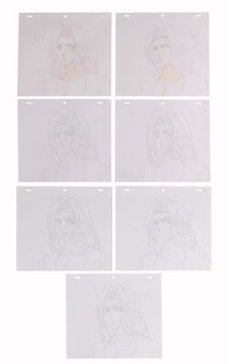 566. Rangiku Matsumoto Genga and Douga Drawing Set from "Second move of Hueco Mundo! Hitsugaya vs Yammy" ### BLEACH (TV SERIES, 2004-2023)