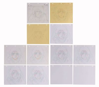 570. Rukia Kuchiki Genga and Douga Drawing Set from "Yasutora Sado dies! Orihime's Tears" ### BLEACH (TV SERIES, 2004-2023)
