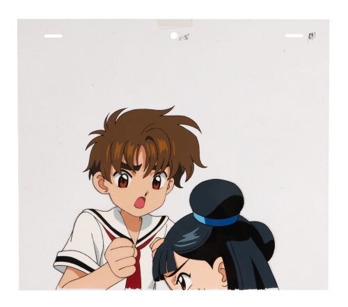 571. Syaoran Li and Meiling Original Production Cel with Matching Douga Drawing from "Transfer Student vs. Sakura" ### CARDCAPTOR SAKURA (TV SERIES, 1998-2000)