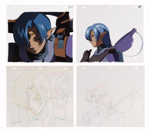 577. Dubeus Original Production Cels and Matching Douga Drawings ### CREST OF THE STARS (TV SERIES, 1999)