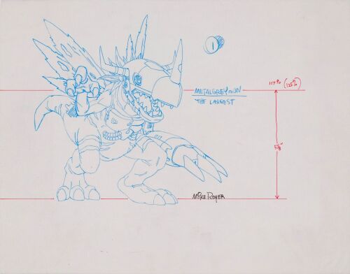 589. MetalGreymon Vellum Sketch by Mike Royer ### DIGIMON ADVENTURE (TV SERIES, 1999-2000)