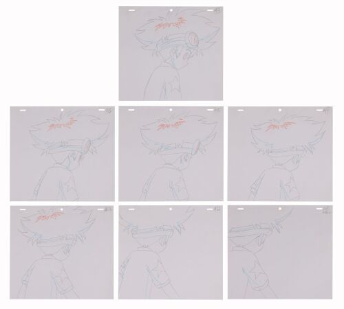 Lot # 590. Set of Seven Tai Douga Drawings ### DIGIMON ADVENTURE (TV SERIES, 1999-2000)