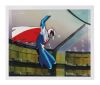 599. Ken Washio Original Production Cel on Fine Art Gicl&eacute;e Background ### GATCHAMAN OVA (1994)