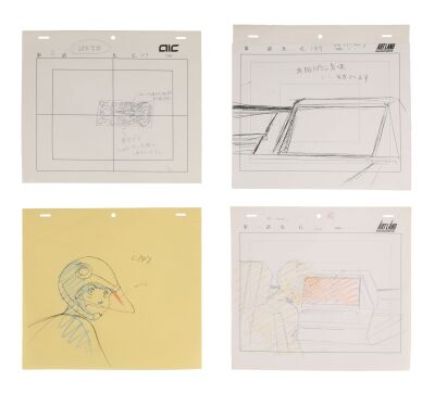600. Set of G-4 Jinpei the Swallow Genga Drawings and Timesheet ### GATCHAMAN OVA (1994)