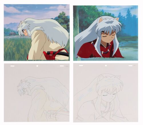 607. Inyuasha Original Production Cels on Printed Presentation Backgrounds and Matching Douga Drawings ### INUYASHA (TV SERIES, 2000-2004)