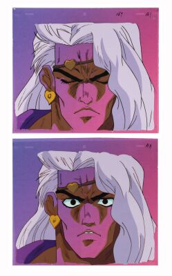 618. Vanilla Ice Original Production Cels from "Dio's 'The World' - The Warrior of the Void - Vanilla Ice" on Presentation Backgrounds ### JOJO'S BIZARRE ADVENTURE (TV MINI SERIES, 1993-2002)