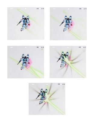 626. Set of Five LM312V04 Original Production Cels with Matching Douga Drawings ### MOBILE SUIT VICTORY GUNDAM (TV SERIES, 1993-1994)
