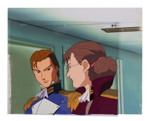 633. Lady Une and Treize Original Production Cel from "Scenario for Bloodshed" on Original Production Background ### MOBILE SUIT GUNDAM WING (TV SERIES, 1995-1996)